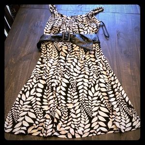 Party dress, black and Ivory